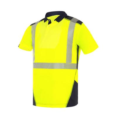 POLO HV BORNEO JAUNE/MARINE S