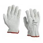 GANT CUIR FLEUR/CROUTE BLANC T11