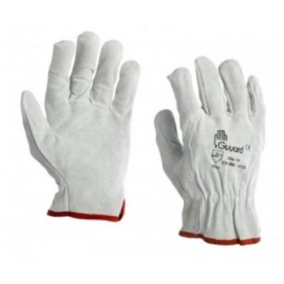 GANT CUIR FLEUR/CROUTE BLANC T11