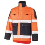 BLOUSON FLUO TECH ORANGE/GRIS T4
