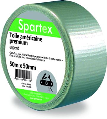 RUBAN ADHESIF TOILE GRIS 50X50MM